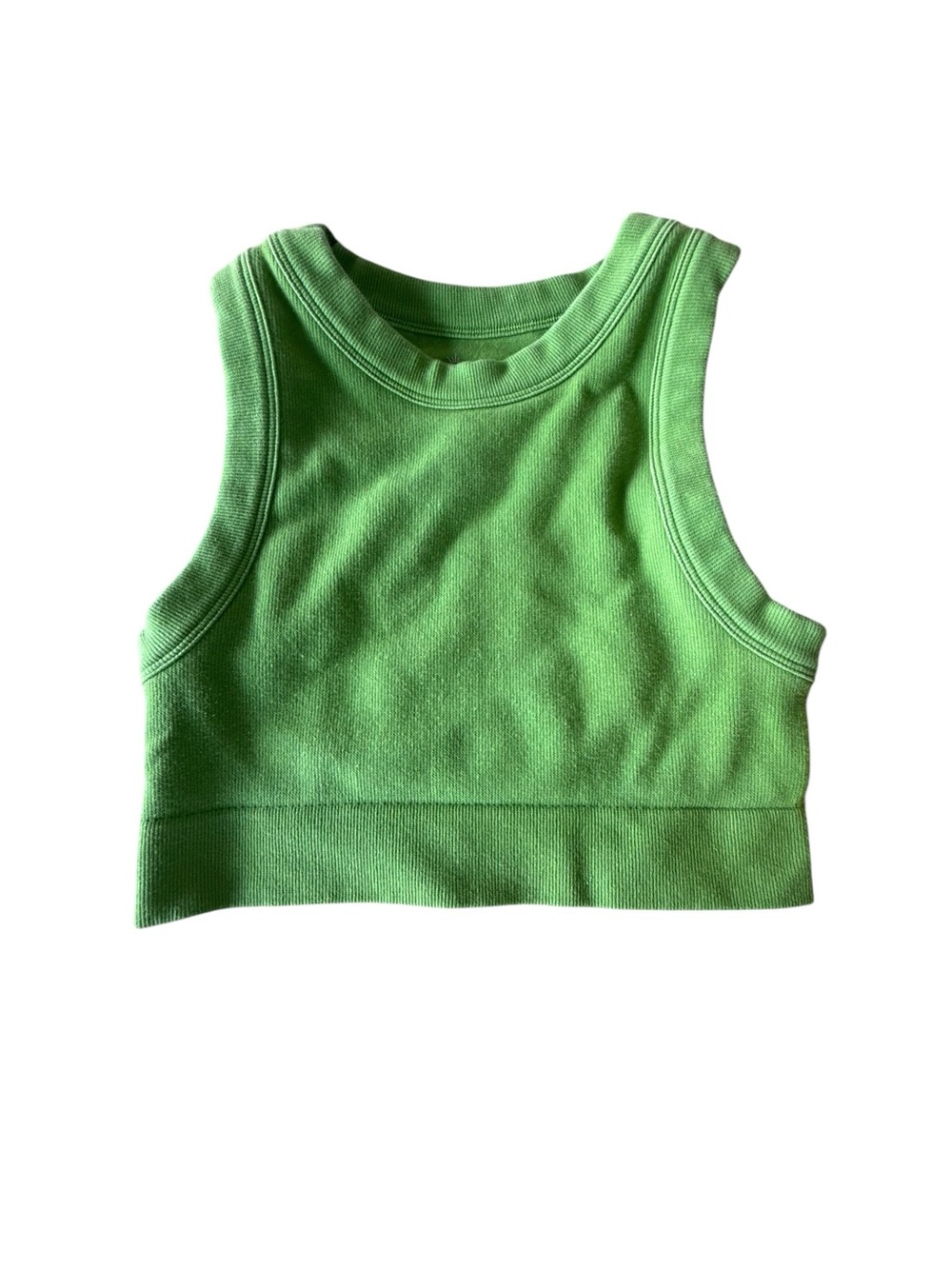 aerie Lime Green Ribbed Crop‎ Tank